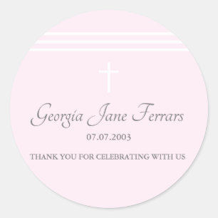 Striped baptism sticker