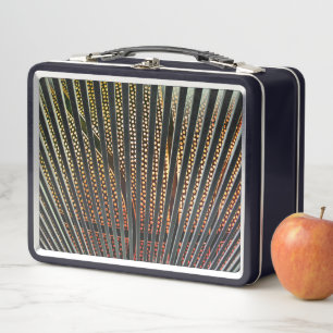 Striped Basketball Design Metal Lunch Box