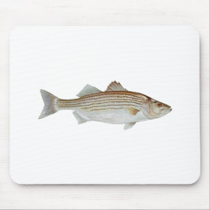 Striped Bass Art Mouse Pad