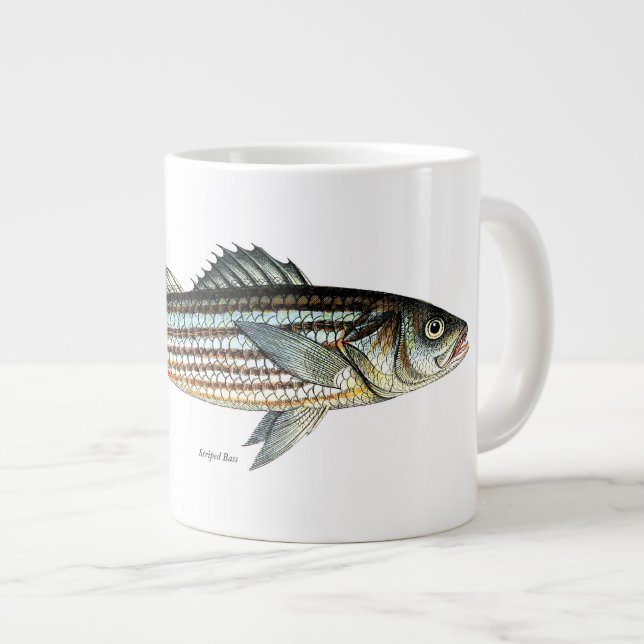 Striped Bass Fishing Mug Gift for Him (Front Right)