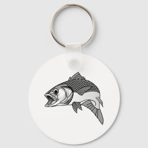Striped Bass Keychain