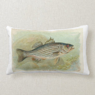 Striped Bass Lumbar Pillow