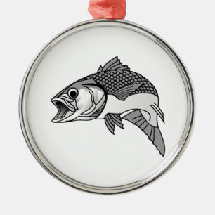 Striped Bass Metal Ornament