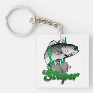 Striped Bass The Fresh Water King Of Fighters Keychain