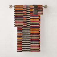 striped bath towel set