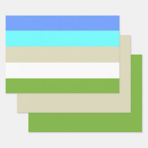 Striped Beach Colours of Sint Maarten Wrapping Pap Paper Sheet