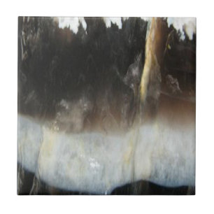 Striped Black Agate, Cool Unique Nature Stone Tile