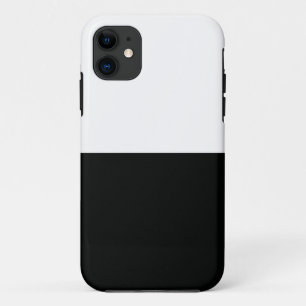 Striped (Black & White   Horizontal) Customizable iPhone 11 Case