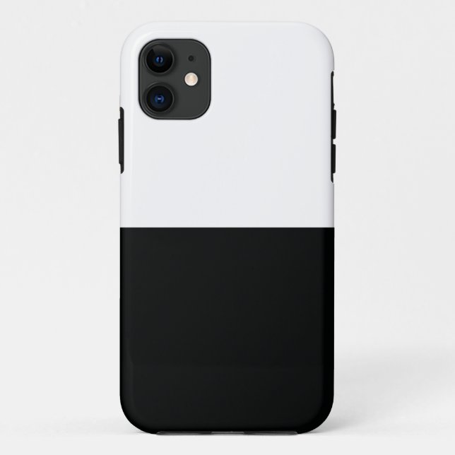 Striped (Black & White | Horizontal) Customizable Case-Mate iPhone Case (Back)