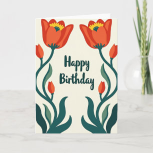 Striped Bloom Design Card
