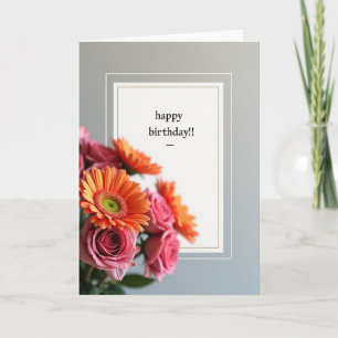 Striped Blossom Art Card