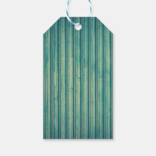 Striped Blue Metal Lines Gift Tags