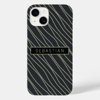 Striped Blue Pattern Personalized Case-Mate
