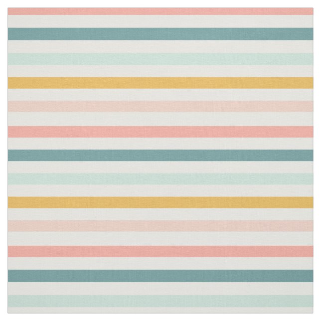 Striped Boho Rainbow Pastels Fabric (Swatch)