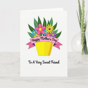Striped Bouquet Wish Card