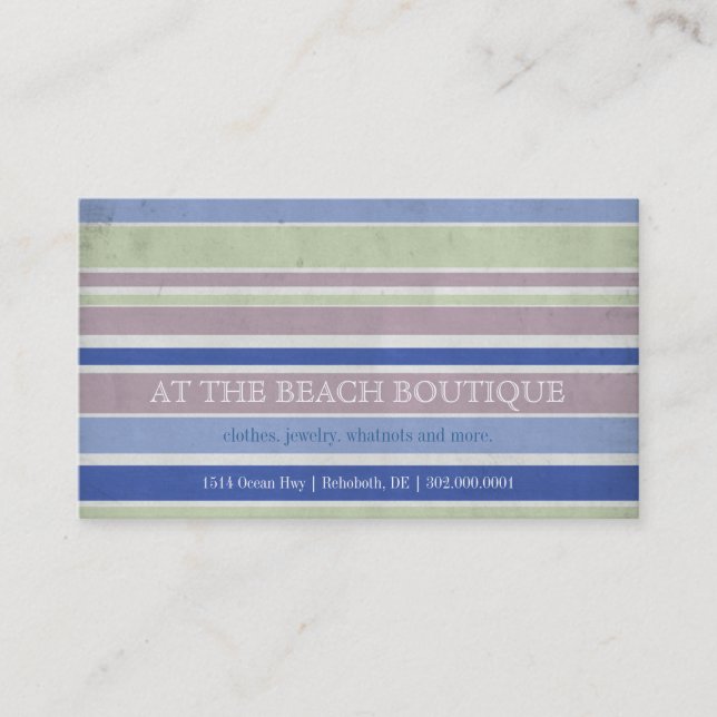 Striped Boutique Business Cards (Front)