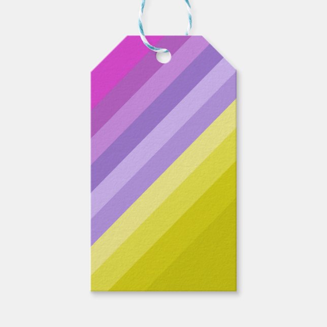 Striped, bright gift tags (Front)