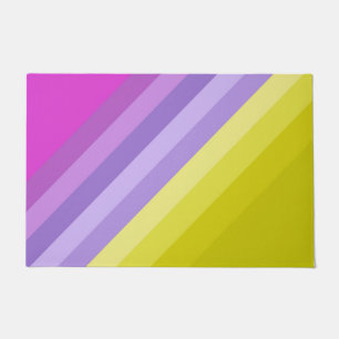 Striped, bright , rainbow doormat