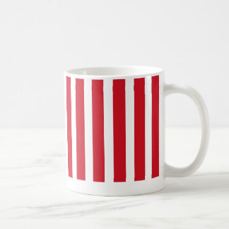 striped bright red, lava, mug