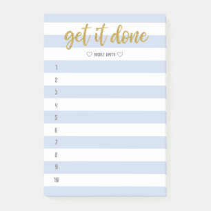 Striped Brush Lettered Get It Done Post-it Notes