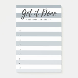 Striped Brush Lettered To-Do List Post-it Notes