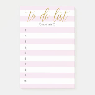 Striped Brush Lettered To Do List Post-it Notes