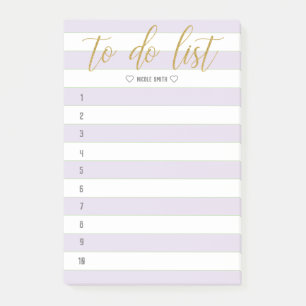 Striped Brush Lettered To Do List Post-it Notes