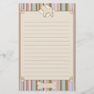 Striped Brussels Griffon Stationery