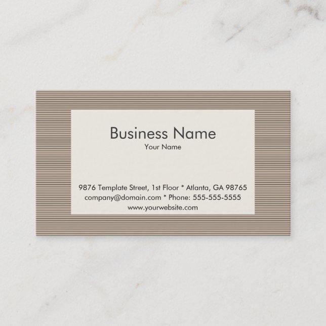 Striped Business Card Template (Front)