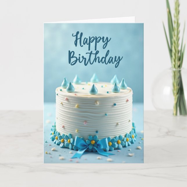 Striped Cake Design Card (Front)