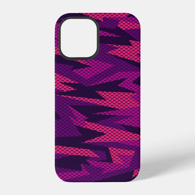 Striped Camouflage: Abstract Geometric Pattern iPhone Case (Back)