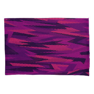 Striped Camouflage: Abstract Geometric Pattern Pillowcase
