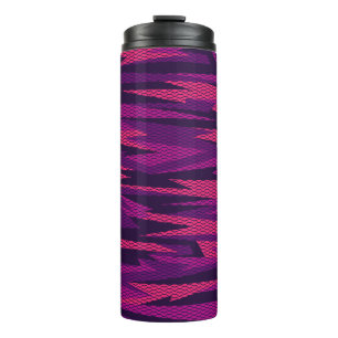 Striped Camouflage: Abstract Geometric Pattern Thermal Tumbler