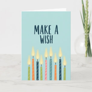 Striped Candle Wish Card