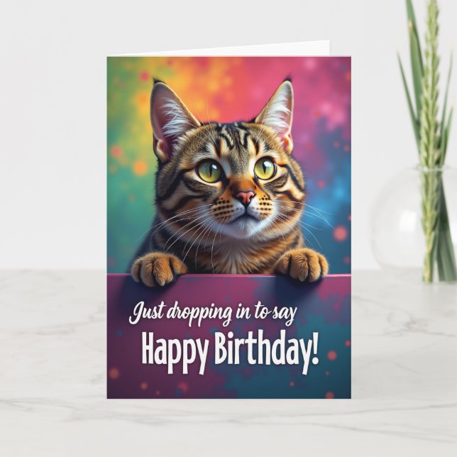 Striped Cats Gaze Card (Front)