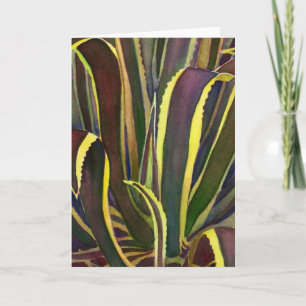Striped century plant notecard