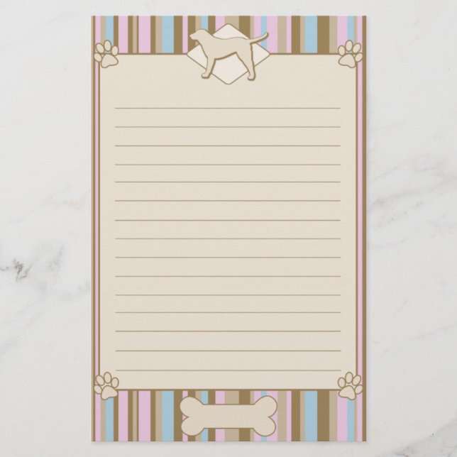 Striped Chesapeake Bay Retriever Stationery (Front)