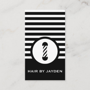 Striped Chic Loyalty Barbers Pole Card