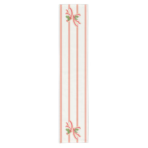 Striped Christmas Bow Table Runner – Vintage Look