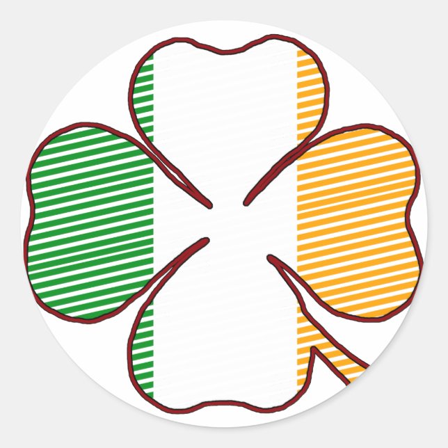 Striped Clover Sticker (Front)