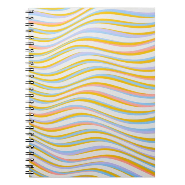 Striped Coloured Abstract      Notebook (Front)