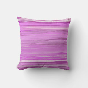 Striped coloured paint Art Design Abstract Throw Pillow