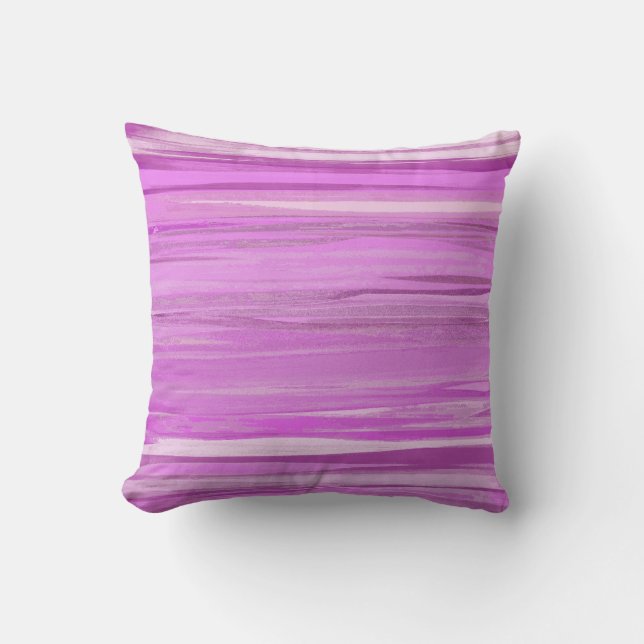 Striped coloured paint Art Design Abstract Throw Pillow (Front)