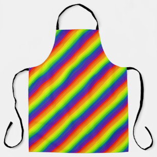 Striped Colourful Gay LGBT Rainbow Flag Design Apron