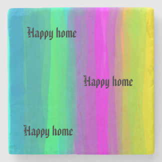 Striped colours design stone coaster