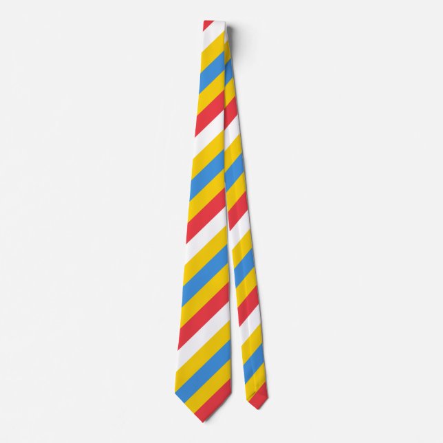 Striped Colours of Aruba Flag Tie (Front)