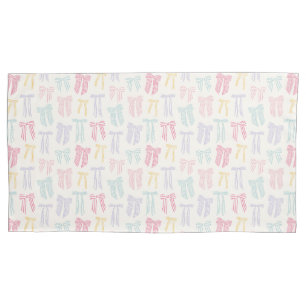 Striped Coquette Bows mint pink yellow lilac Pillowcase