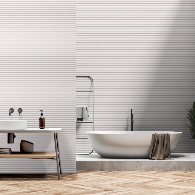 Striped Cream Wallpaper (Bathroom)