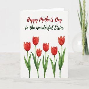 Striped Crimson Script Card