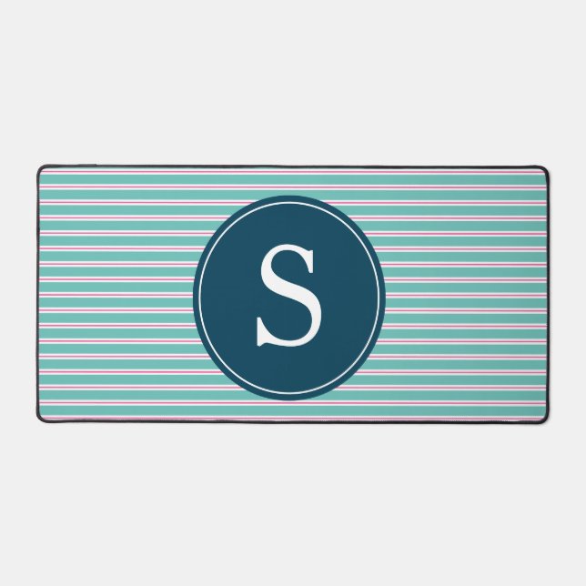Striped Customizable Desk Mat (Front)